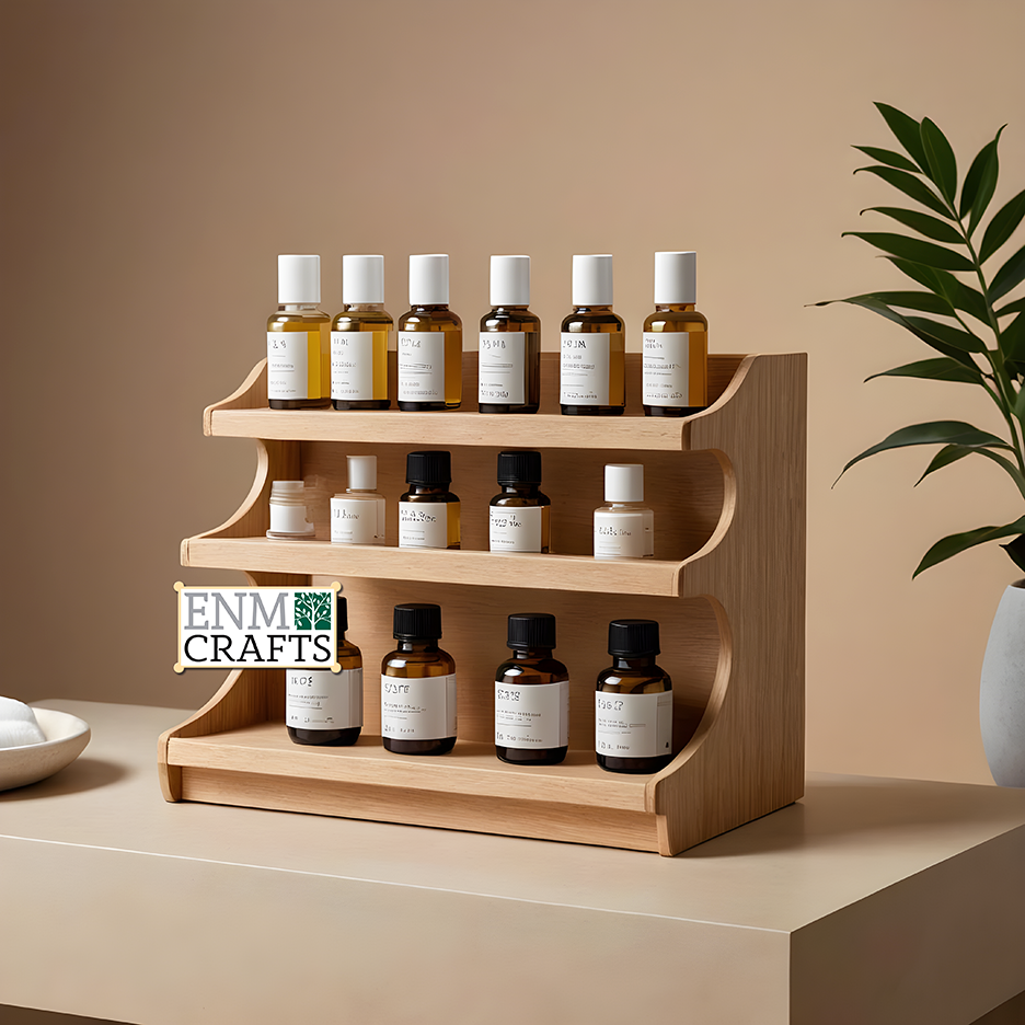 Ξύλινη Επιτραπέζια Βάση Προβολής Καλλυντικών G1038