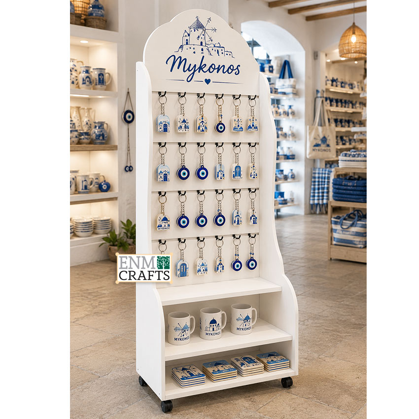 Ξύλινο Επιδαπέδιο Stand με Γάντζους 952
