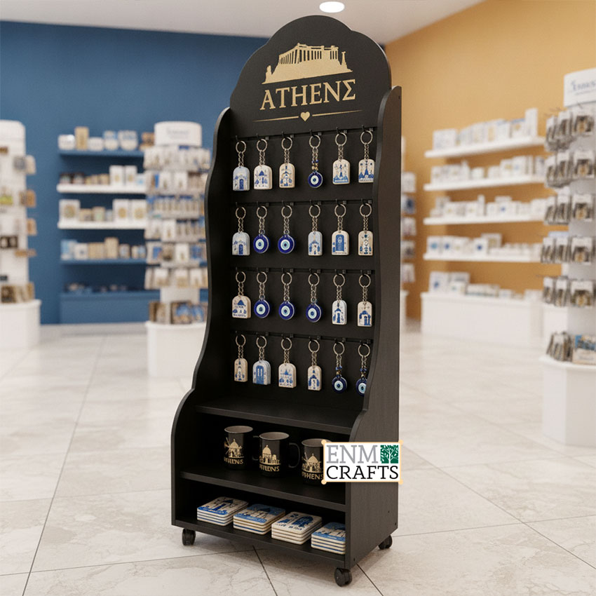 Ξύλινο Επιδαπέδιο Stand με Γάντζους 952