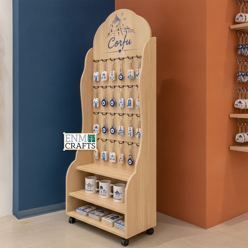 Ξύλινο Επιδαπέδιο Stand με Γάντζους 952