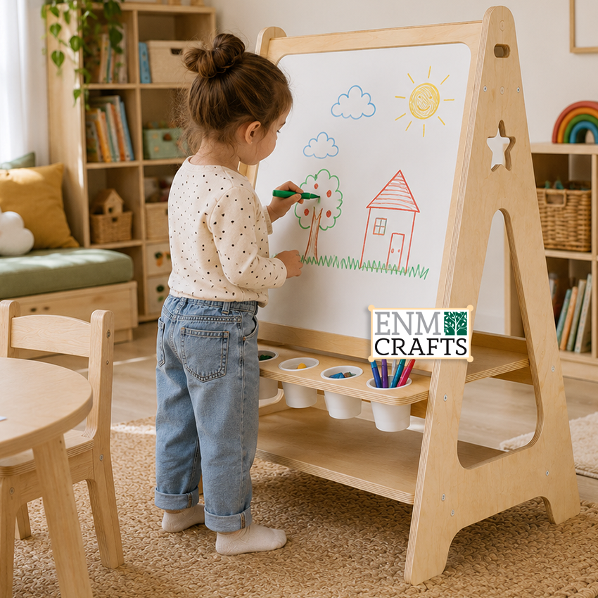 Διπλής Όψης Πίνακας Ζωγραφικής & Γραφής Montessori 972
