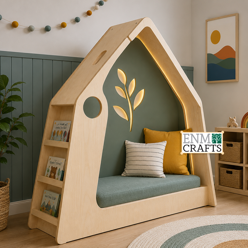 Ξύλινη Γωνιά Ανάγνωσης Montessori για Βρεφονηπιακούς Σταθμούς 91322