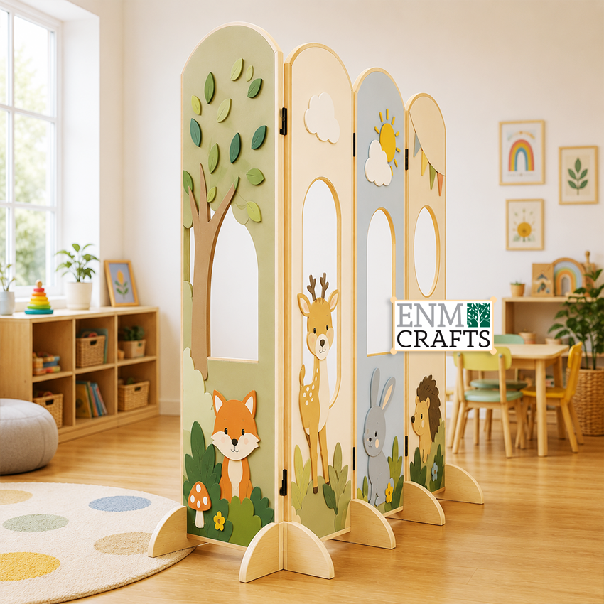 Ξύλινο Αναδιπλούμενο Διαχωριστικό Χώρου Montessori 