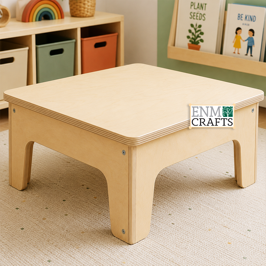 Τραπεζάκι Montessori Τετράγωνο από Κόντρα Πλακέ 9152