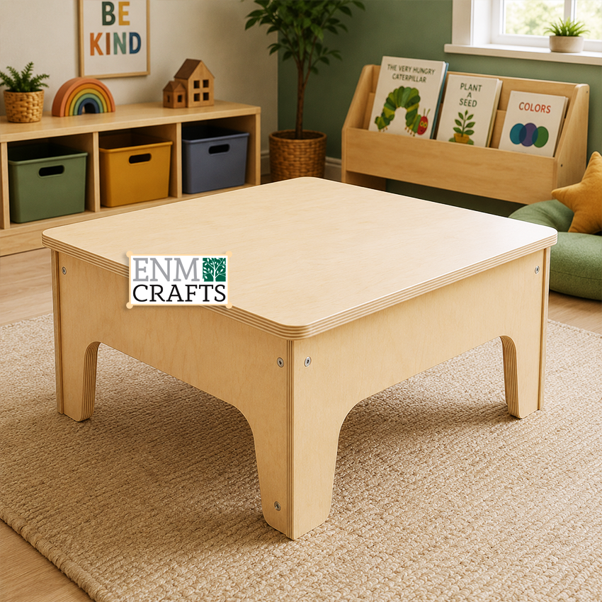 Τραπεζάκι Montessori Τετράγωνο από Κόντρα Πλακέ 9152