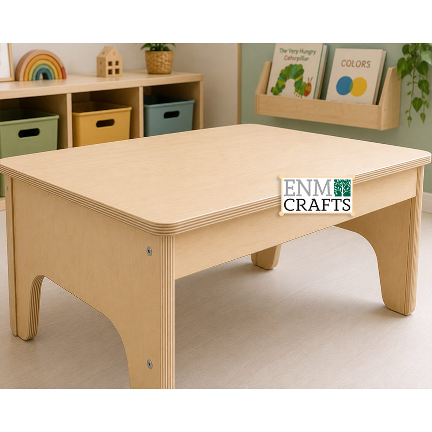 Ορθογώνιο Τραπεζάκι Montessori από Κόντρα Πλακέ 9151