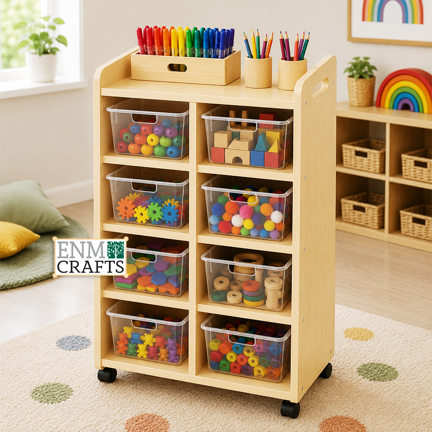 Ξύλινο Display Οργάνωσης Εκπαιδευτικού Υλικού Montessori 9146