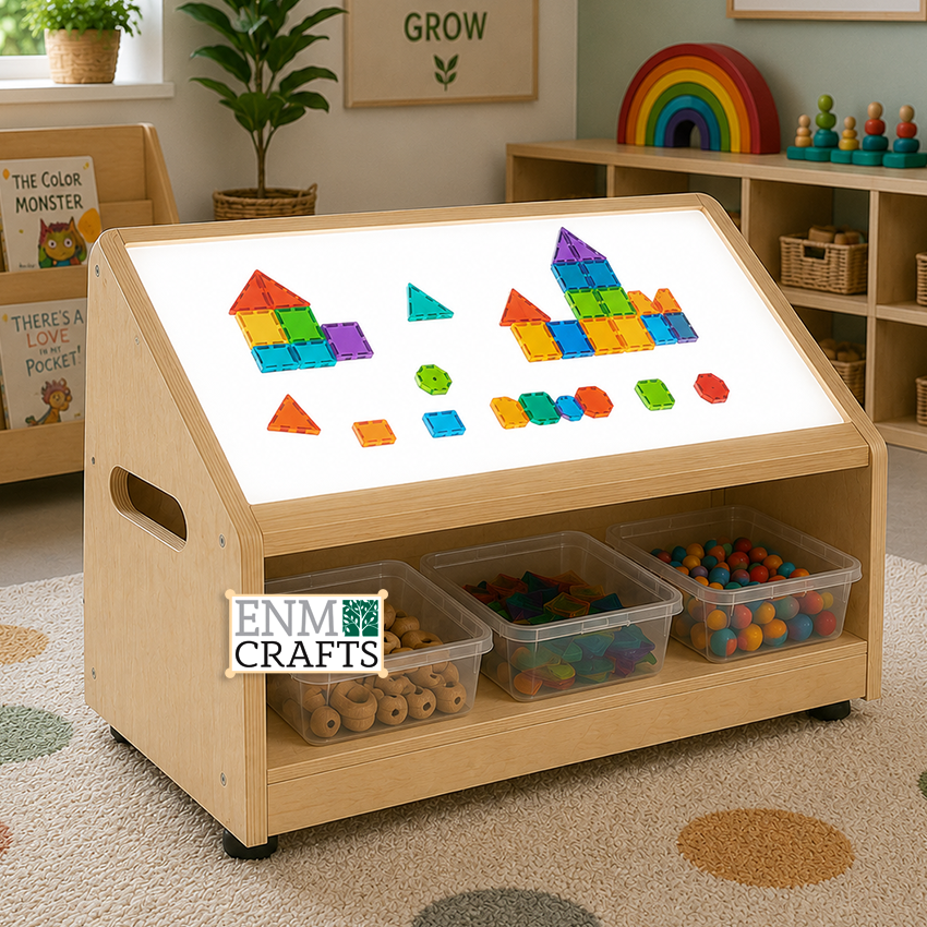Ξύλινο Φωτιζόμενο Τραπέζι Δραστηριοτήτων Montessori 9143