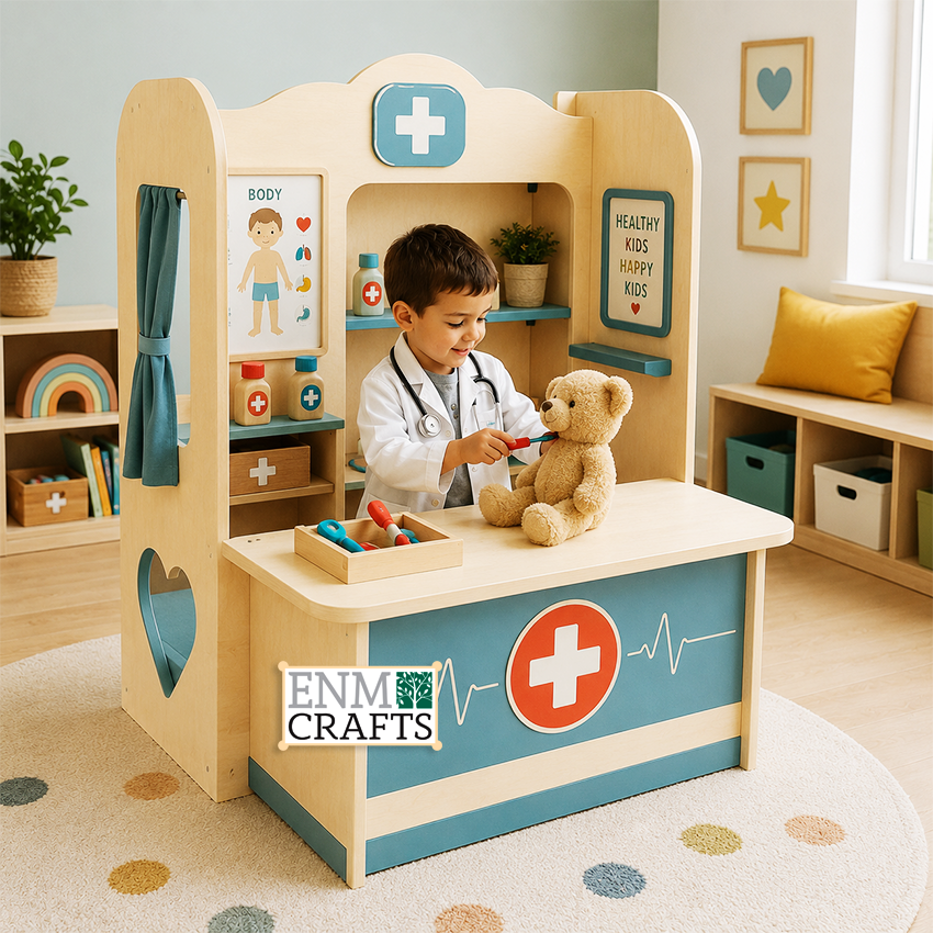 Montessori Wooden Pretend Play Medical Clinic 9195