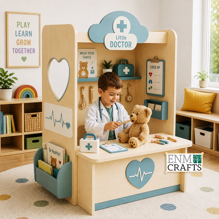 Montessori Wooden Pretend Play Medical Clinic 9195