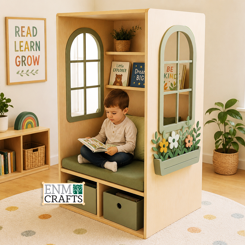 Montessori Reading Nook with Storage Bench 9194