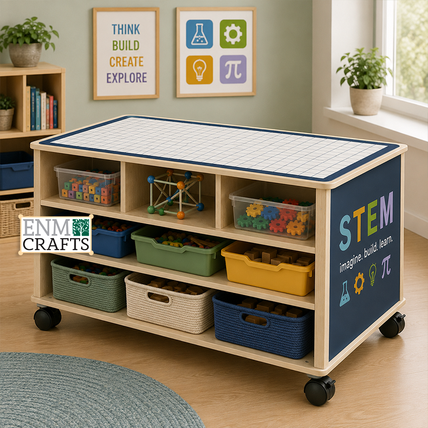 Mobile STEM Activity Table with Storage 9190
