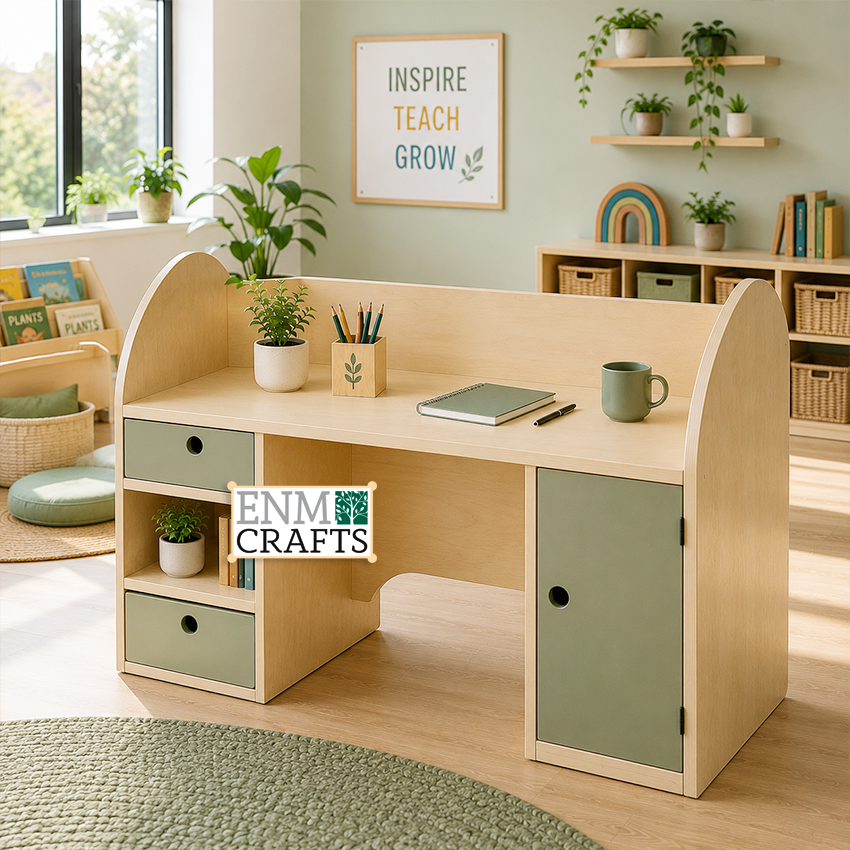 Γραφείο Εκπαιδευτικού Montessori με Αποθηκευτικό Χώρο 9201