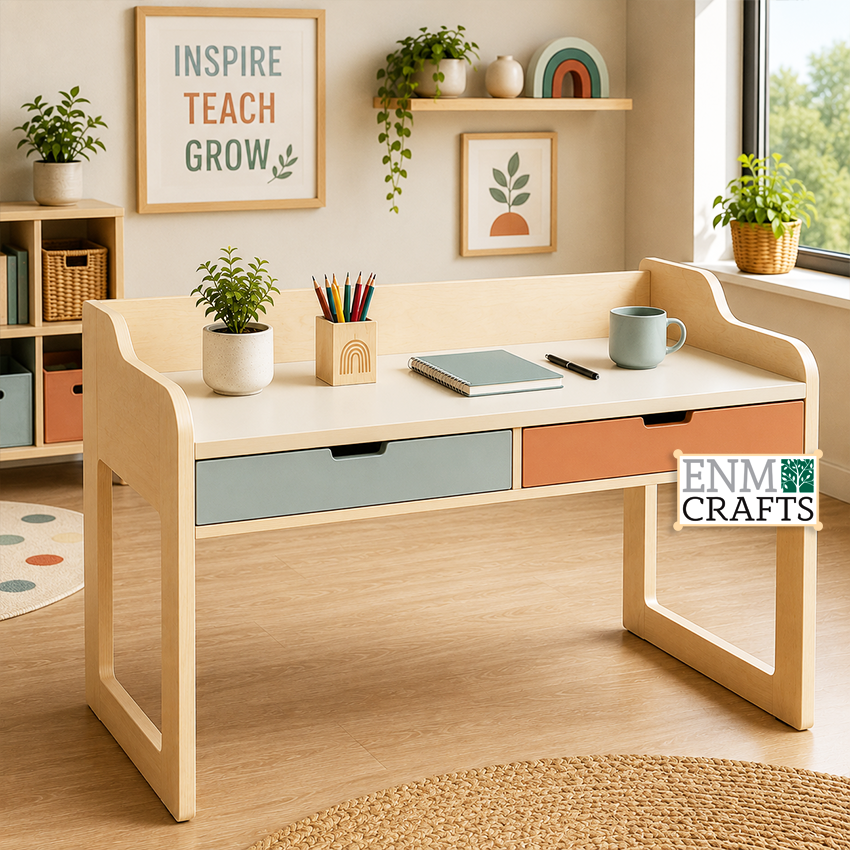 Γραφείο Εκπαιδευτικού Montessori με Διπλά Συρτάρια 9202