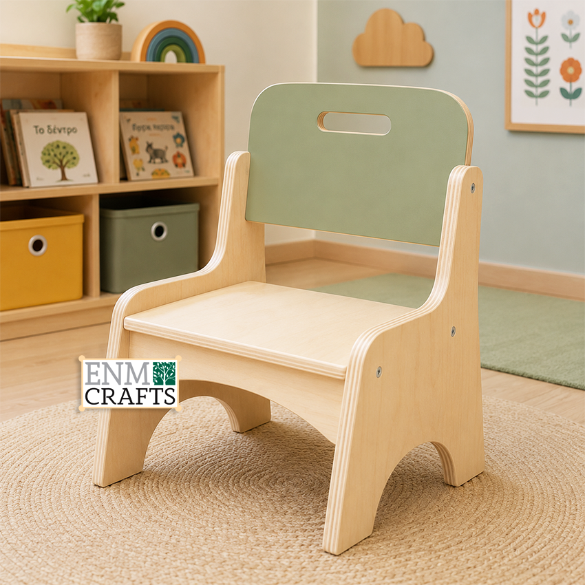 Παιδική Καρέκλα Montessori από Κόντρα Πλακέ Σημύδας 9203