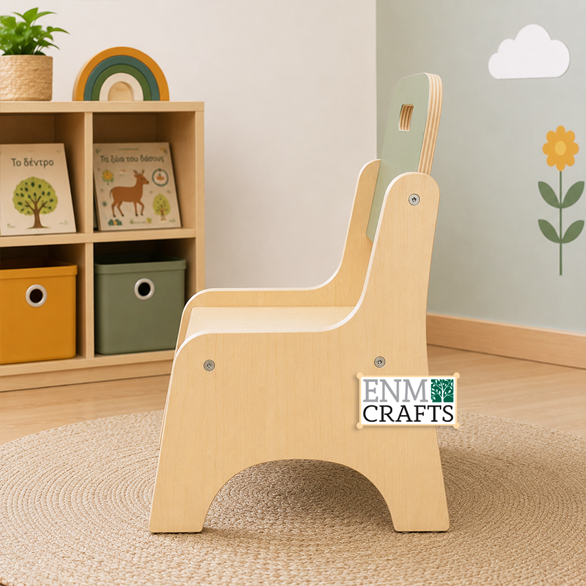 Παιδική Καρέκλα Montessori από Κόντρα Πλακέ Σημύδας 9203