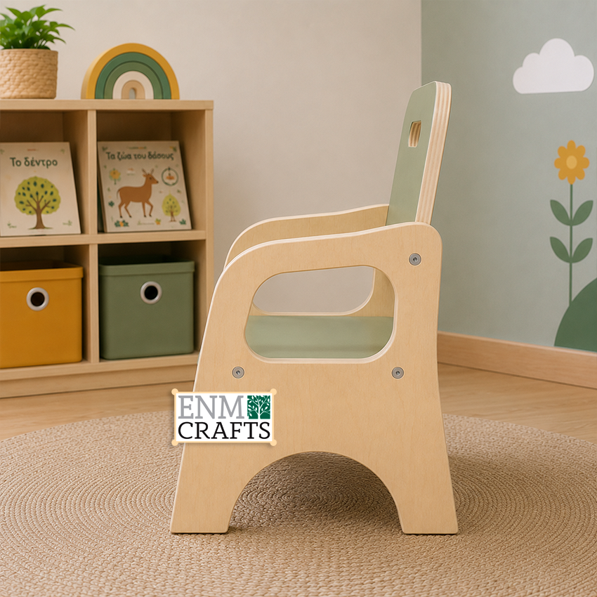 Παιδική Πολυθρόνα Montessori από Κόντρα Πλακέ Σημύδας 9204