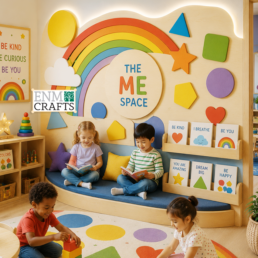 Γωνιά Ηρεμίας & Ανάγνωσης Montessori Rainbow & Shapes 9212